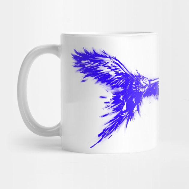 Phoenix, Mythical Firebird- Blue Version by sketchbooksage